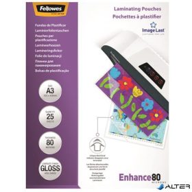 Meleglamináló fólia, 80 mikron, A3, fényes, 25 db, FELLOWES