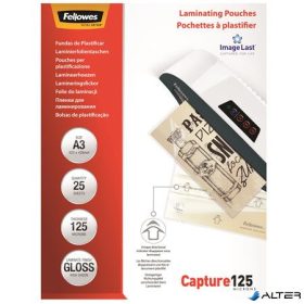 Meleglamináló fólia, 125 mikron, A3, fényes, 25 db, FELLOWES