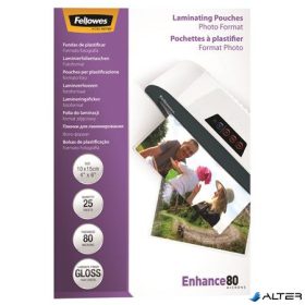   Meleglamináló fólia, 80 mikron, 100x150 mm, fényes, 25 db, FELLOWES