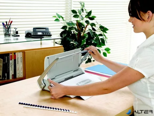 Spirálozógép, műanyag spirálkötéshez, manuális, 150 lap, FELLOWES "Star+"