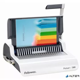 Spirálozógép, műanyag spirálkötéshez, manuális, 300 lap, FELLOWES "Pulsar+"