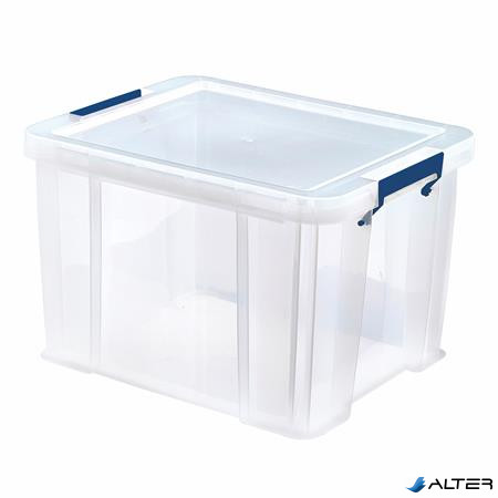 Műanyag tároló doboz, átlátszó, 36 liter, FELLOWES, "ProStore™"