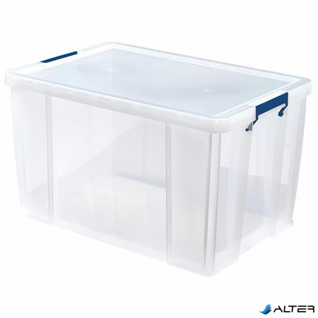 Műanyag tároló doboz, átlátszó, 85 liter, FELLOWES, "ProStore™"
