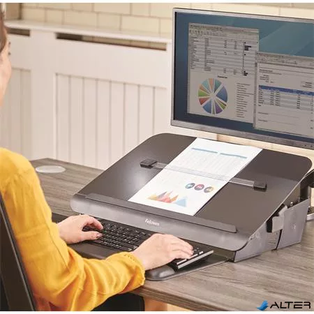 Író pad/dokumentumtartó, FELLOWES 'Hana™', fekete