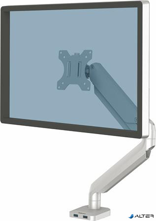 Monitortartó kar, egy monitorhoz, FELLOWES "Platinum Series™Single", ezüst
