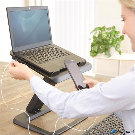 Laptopállvány, FELLOWES "Hana™", fekete