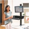 Ülő/álló munkaállomás, FELLOWES, "Lotus™ VE", egy monitorhoz