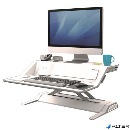 Ülő/álló munkaállomás, FELLOWES, "Lotus™ DX", fehér