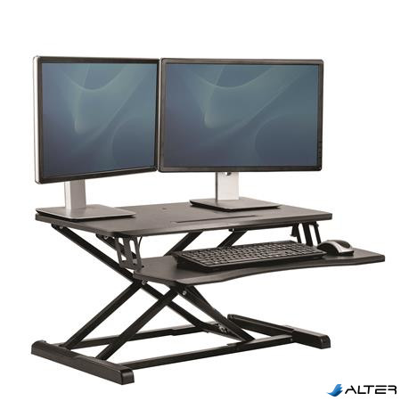 Ülő/álló munkaállomás, FELLOWES "Corsivo™", fekete