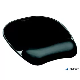  Egéralátét csuklótámasszal, géltöltésű, FELLOWES "Crystal™ Gel", fekete