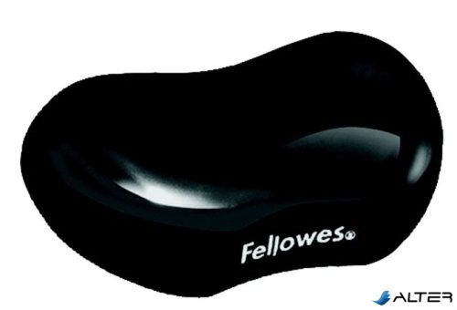 Csuklótámasz, mini, géltöltésű, FELLOWES "Crystal™ Gel", fekete