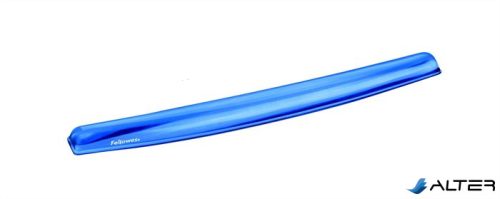 Csuklótámasz billentyűzethez, géltöltésű, FELLOWES "Crystal™ Gel", kék