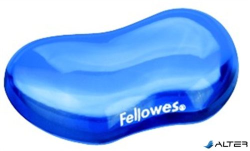 Csuklótámasz, mini, géltöltésű, FELLOWES "Crystal™ Gel", kék