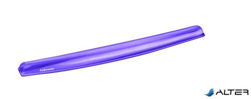 Csuklótámasz billentyűzethez, géltöltésű, FELLOWES "Crystal™ Gel", lila