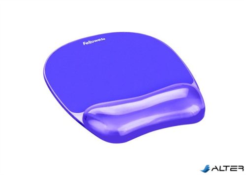 Egéralátét csuklótámasszal, géltöltésű, FELLOWES "Crystal™ Gel", lila