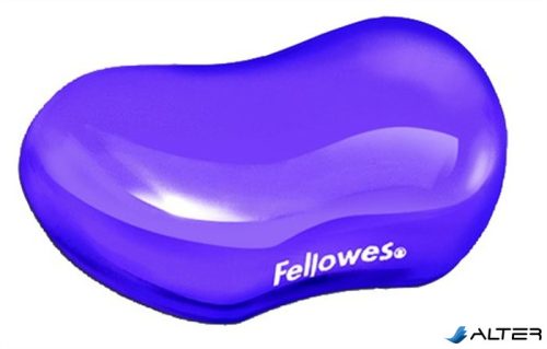 Csuklótámasz, mini, géltöltésű, FELLOWES "Crystal™ Gel", lila