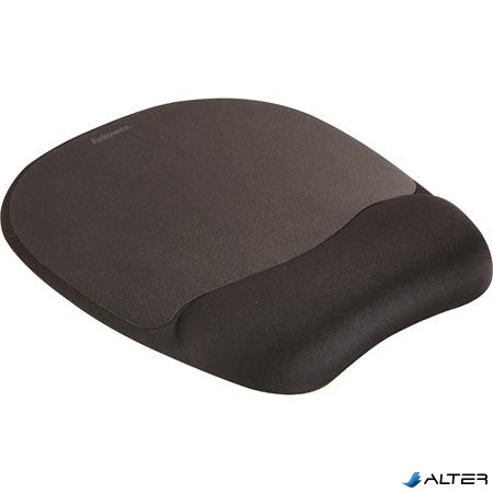 Egéralátét csuklótámasszal, habtöltésű, FELLOWES "Memory Foam", fekete