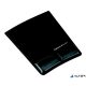 Egéralátét csuklótámasszal, FELLOWES "Health-V™ Crystal", fekete