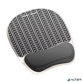   Egéralátét csuklótámasszal, géltöltésű, FELLOWES "Photo Gel", cikk-cakk mintás