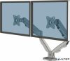 Monitortartó kar két monitorhoz, FELLOWES "Eppa™  "Dual", ezüst