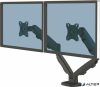 Monitortartó kar két monitorhoz, FELLOWES "Eppa™  "Dual", fekete