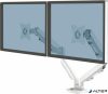 Monitortartó kar két monitorhoz, FELLOWES "Eppa™  "Dual", fehér