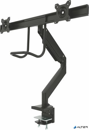 Monitortartó kar, két monitorhoz, FELLOWES "Eppa™ Crossbar", fekete