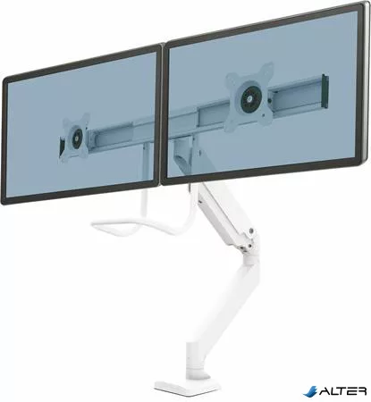 Monitortartó kar, két monitorhoz, FELLOWES "Eppa™ Crossbar", fehér