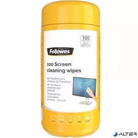 Tisztítókendő, képernyőhöz, 100 db, FELLOWES