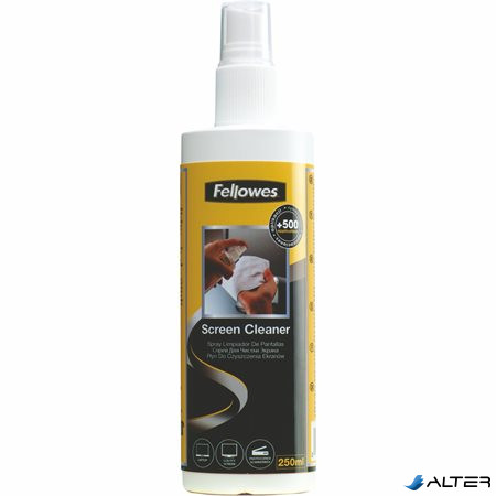 Tisztítófolyadék, képernyőhöz, pumpás, 250 ml, FELLOWES
