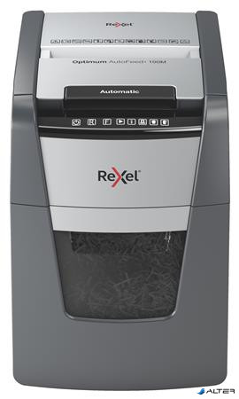 Iratmegsemmisítő, mikrokonfetti, 100 lap, REXEL "Optimum AutoFeed+ 100M"