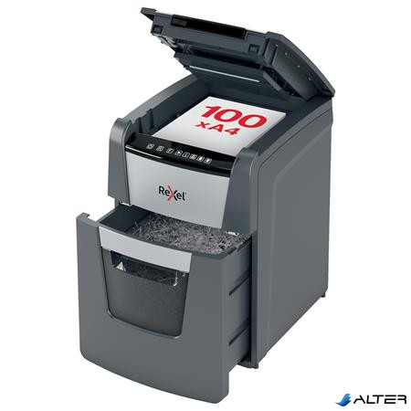 Iratmegsemmisítő, mikrokonfetti, 100 lap, REXEL 'Optimum AutoFeed+ 100M'