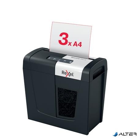Iratmegsemmisítő, mikrokonfetti, 3 lap, REXEL, 'Secure MC3'