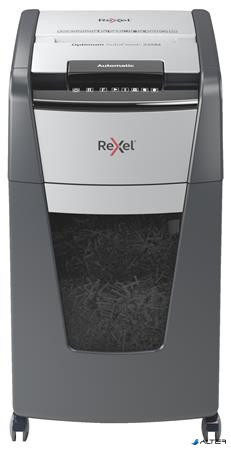 Iratmegsemmisítő, mikrokonfetti, 225 lap, REXEL, "Optimum AutoFeed+ 225M"