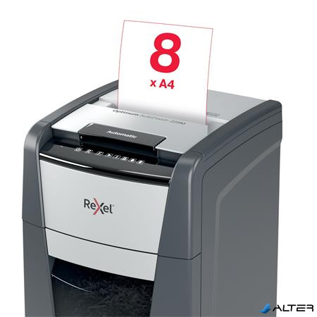 Iratmegsemmisítő, mikrokonfetti, 225 lap, REXEL, 'Optimum AutoFeed+ 225M'