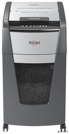 Iratmegsemmisítő, konfetti, 225 lap, REXEL, "Optimum AutoFeed+ 225X"