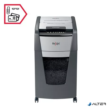 Iratmegsemmisítő, konfetti, 225 lap, REXEL, 'Optimum AutoFeed+ 225X'