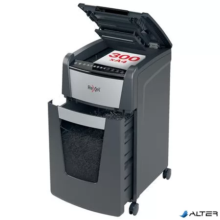 Iratmegsemmisítő, konfetti, 300 lap, REXEL, "Optimum AutoFeed+ 300X"