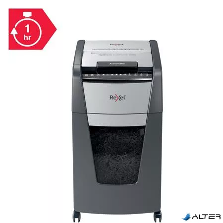 Iratmegsemmisítő, konfetti, 300 lap, REXEL, "Optimum AutoFeed+ 300X"