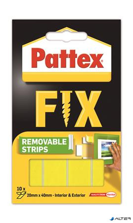 Ragasztócsík, kétoldalas, visszaszedhető, 20 x 40 mm, HENKEL "Pattex Fix"
