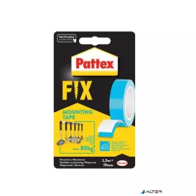   Ragasztószalag, kétoldalas, 19 mm x 1,5 m, HENKEL 'Pattex Fix 80 kg', kék
