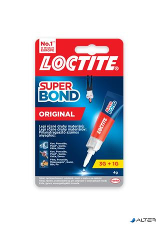 Pillanatragasztó, 4 g, HENKEL 'Loctite Super Bond Original'
