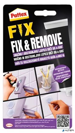 Ragasztó, építési-szerelési, 44 g, HENKEL "Pattex Fix & Remove"