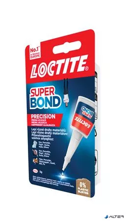 Pillanatragasztó, 5 g, HENKEL 'Loctite Super Bond Precision'