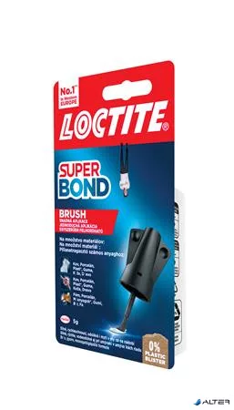 Pillanatragasztó, ecsetes, 5 g, HENKEL 'Loctite Super Bond'