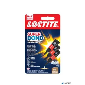   Pillanatragasztó gél, 3 x 1 g, HENKEL "Loctite Super Bond POWER Gél Mini Trio"