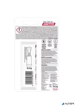 Pillanatragasztó gél, 3 x 1 g, HENKEL "Loctite Super Bond POWER Gél Mini Trio"