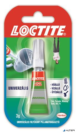 Pillanatragasztó, 3 g, HENKEL "Loctite Super Bond Liquid"