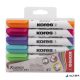 Tábla- és flipchart marker készlet, 1-3 mm, kúpos, KORES 'K-Marker', 6 különböző szín