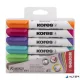 Tábla- és flipchart marker készlet, 3 mm, kúpos, KORES "K-Marker XW1", 6 különböző szín